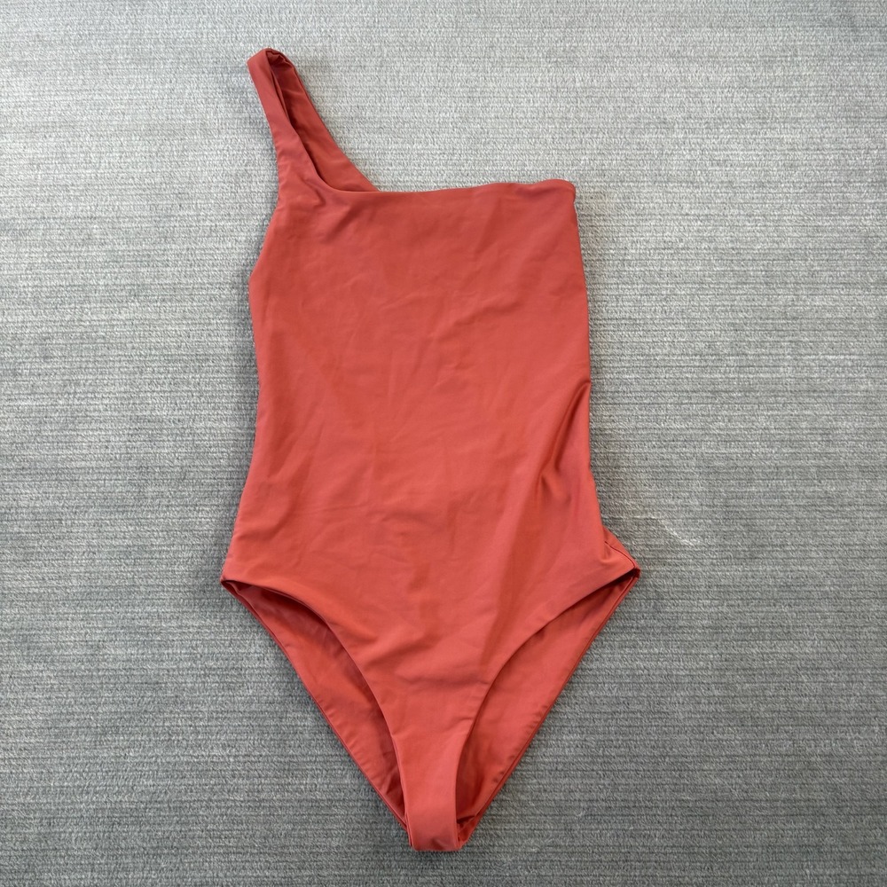 Jade Swim Evolve One Piece Swimsuit Womens M One Shoulder Seamless Minimalist